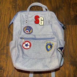 Swiss Gear 16" Laptop Backpack Expedition Stars Patches Red White Blue